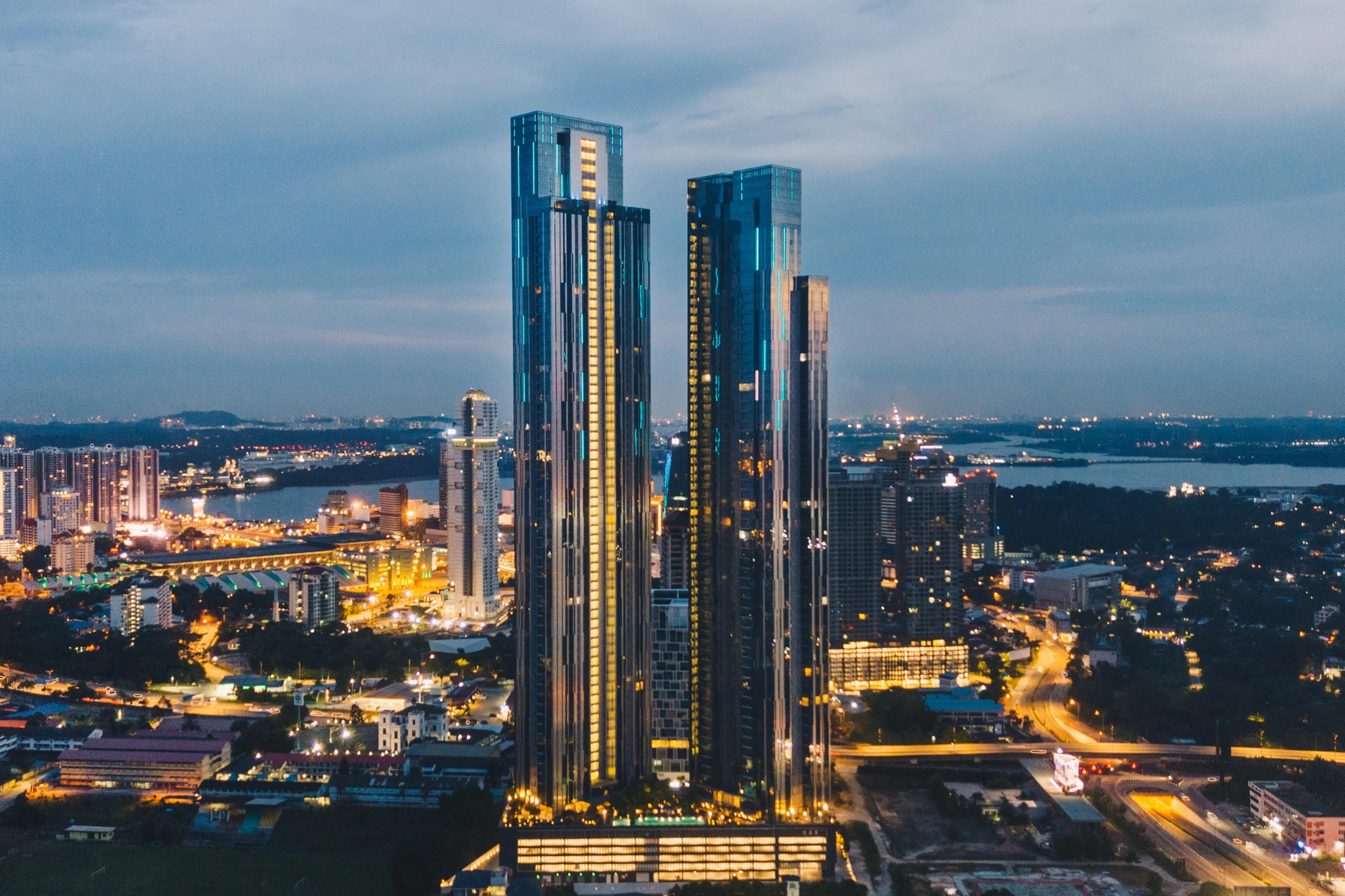 The Astaka towers above Johor Bahru